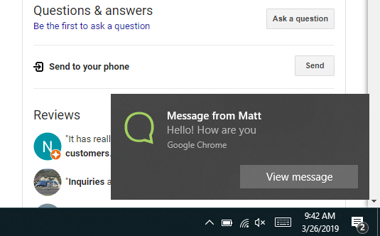 Text Request Chrome Extension