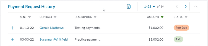 Download Payment Request History