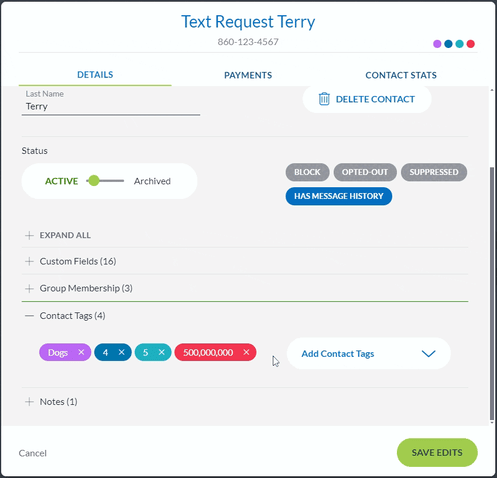 Add Contact Tag
