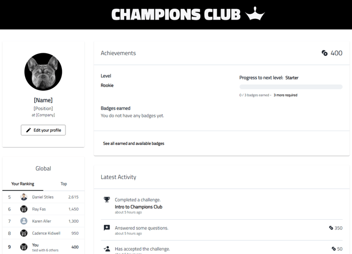 Champions Club Profile