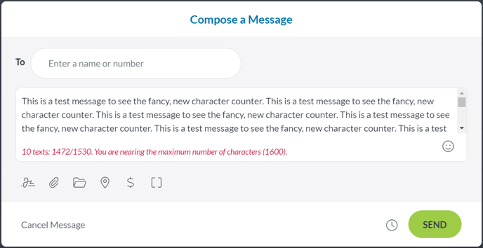 Character Counter Close Message