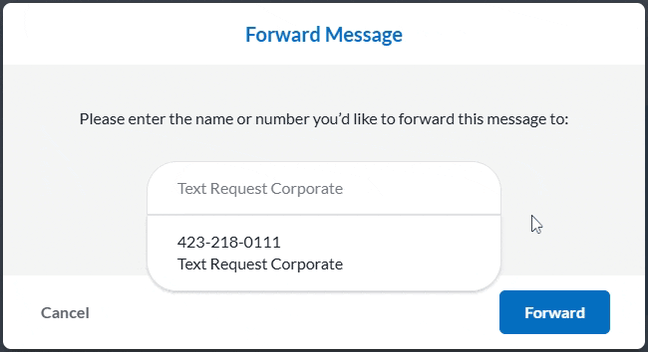 Forward Message Modal