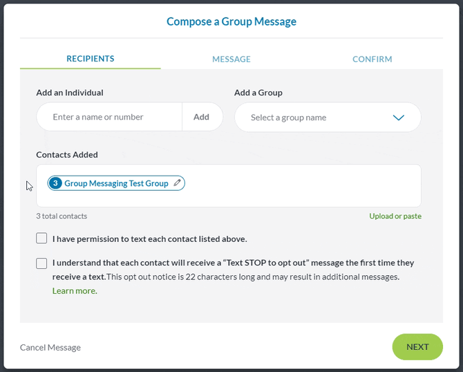 Group Message Group Recipients Final