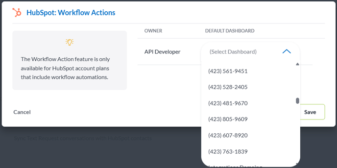HubSpot Workflow Actions