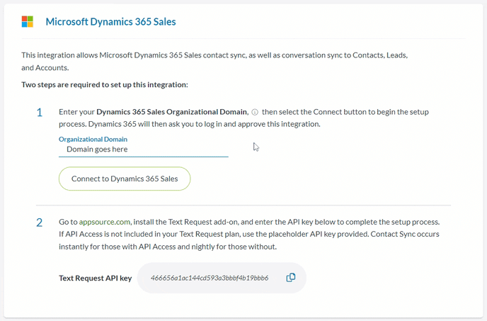 MS Dynamics Domain