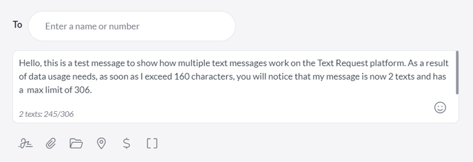 Multiple Texts Character Count Example