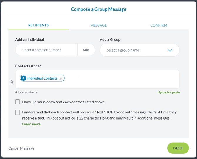 Recipients Group Message Final