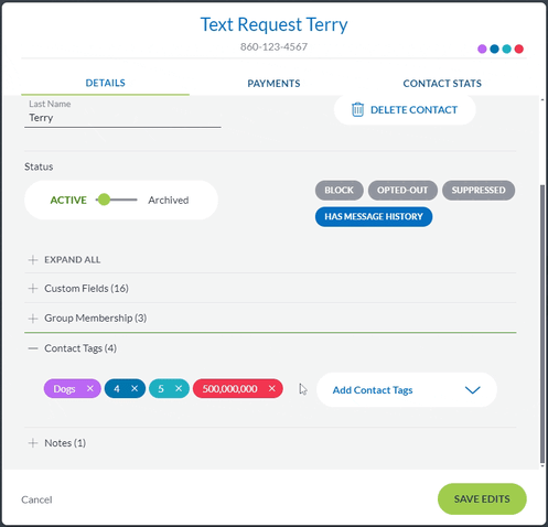 Remove Contact Tag