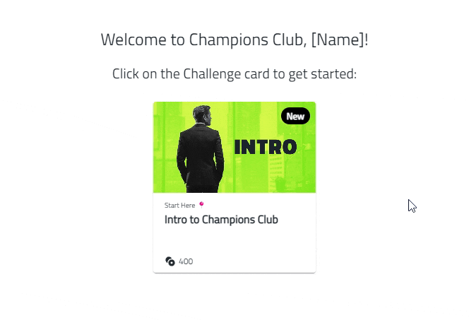 Welcome to Champions Club Final