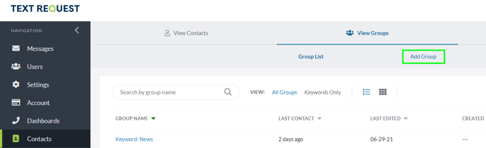 how to add a group on messages