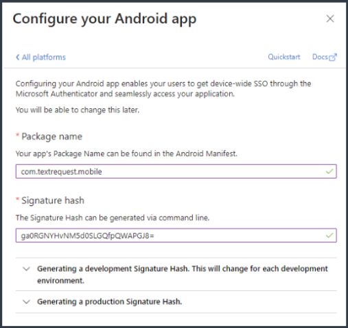 Enabling Text Request Single Sign-On (SSO) – Microsoft Entra ID